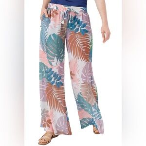 Jantzen Multicolor Tropical Print Swim Cover pants